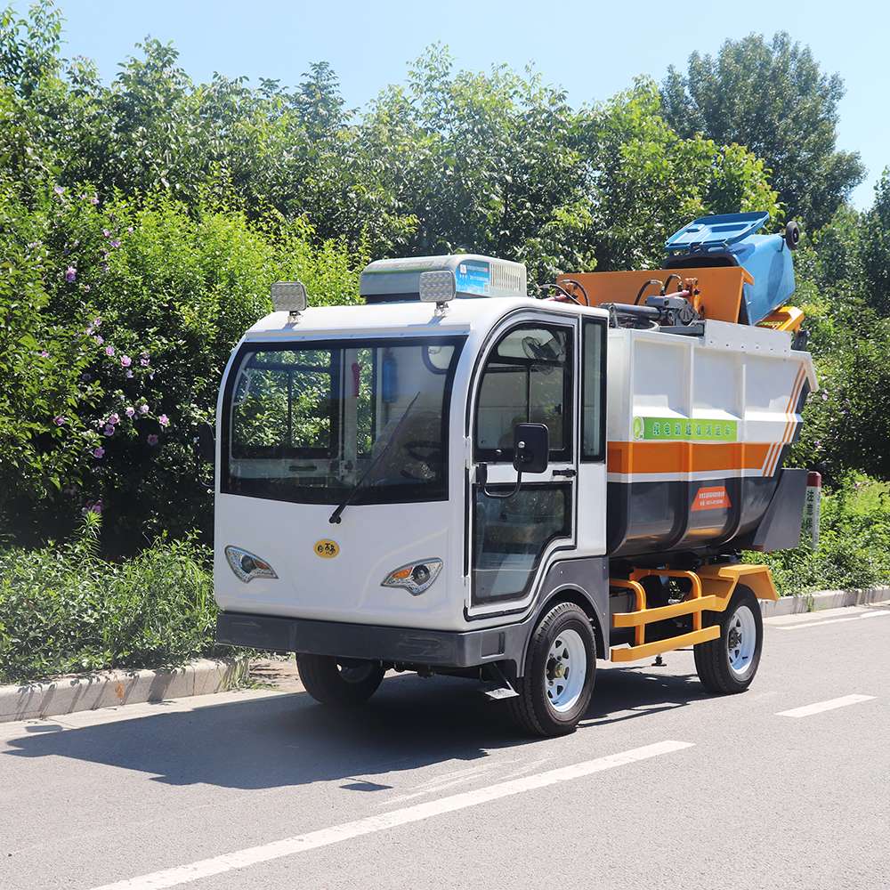 Camion della spazzatura elettrico montato posteriormente